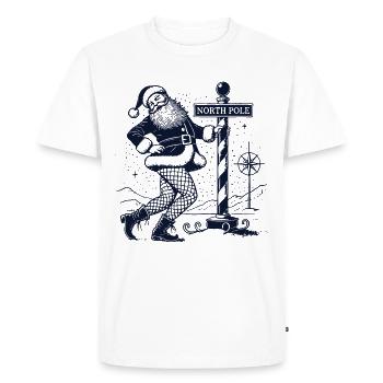 Pole dance de Noël amusante au pôle Nord - T-shirt Premium bio Homme - blanc - Devant - Nico (187cm)