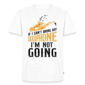 Saxophones Si je ne peux pas apporter mon - T-shirt Premium bio Homme - blanc - Devant - Nico (187cm)