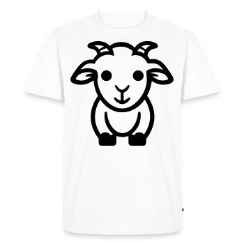 He-goat - Men's Premium Organic T-Shirt - white - Front - Nico (187cm)