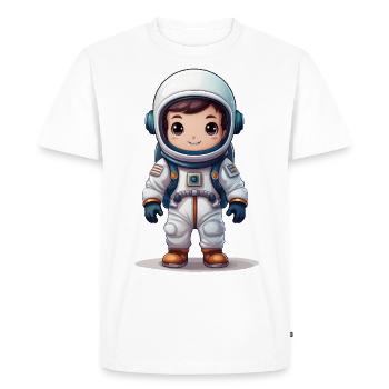 Un astronaute mignon - T-shirt Premium bio Homme - blanc - Devant - Nico (187cm)