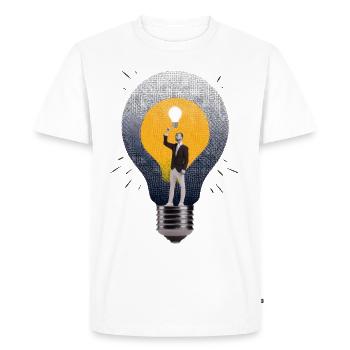 An idea or invention - Men's Premium Organic T-Shirt - white - Front - Nico (187cm)