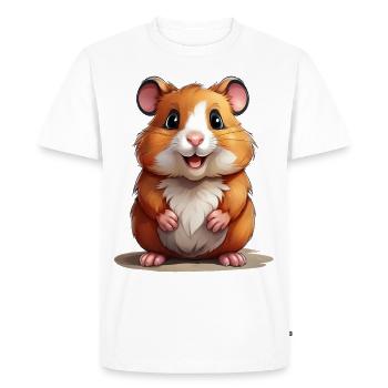 Super cute hamster - Men's Premium Organic T-Shirt - white - Front - Nico (187cm)