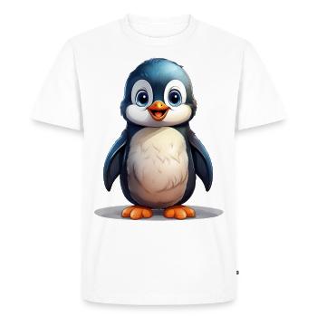 Cute Penguin - Men's Premium Organic T-Shirt - white - Front - Nico (187cm)