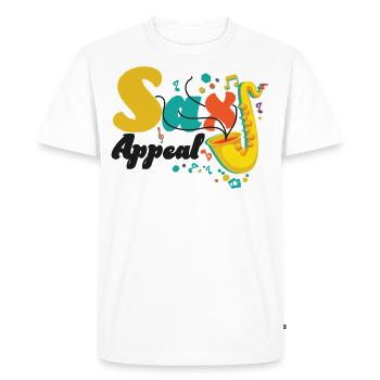 Saxophones Pun Sax Appeal - Men's Premium Organic T-Shirt - white - Front - Nico (187cm)