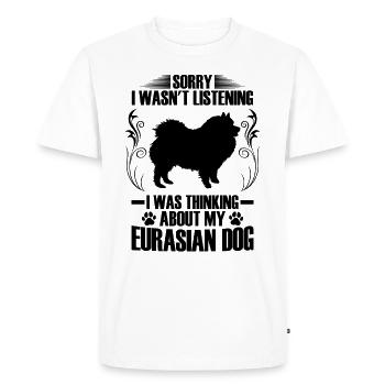 Eurasier J’ai pensé à Spitz eurasien - T-shirt Premium bio Homme - blanc - Devant - Nico (187cm)