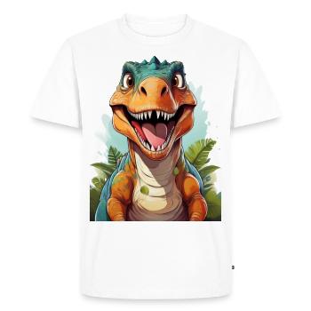 Tyrannosaure Rex - T-shirt Premium bio Homme - blanc - Devant - Nico (187cm)