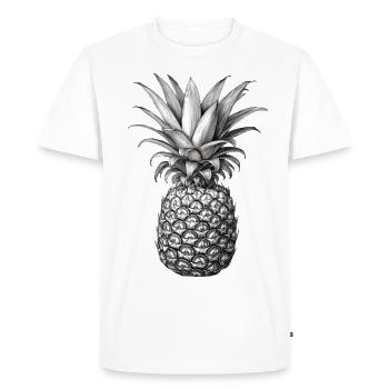 Ananas - T-shirt Premium bio Homme - blanc - Devant - Nico (187cm)