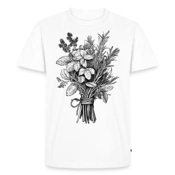 Un bouquet d’herbes fraîches - T-shirt Premium bio Homme - blanc - Devant - Nico (187cm)