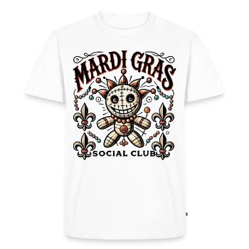 Mardi Gras Voodoo Doll Social Club - T-shirt Premium bio Homme - blanc - Devant - Nico (187cm)