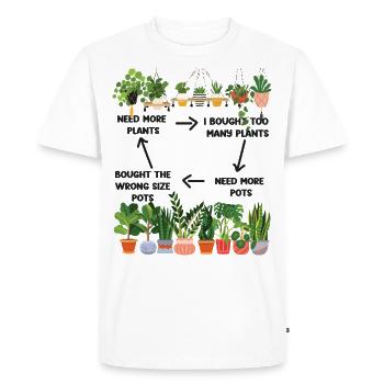 Les amateurs de plantes ont besoin de plus - T-shirt Premium bio Homme - blanc - Devant - Nico (187cm)