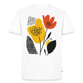 Matisse Blossom: Explosion of colour in retro style - Men's Premium Organic T-Shirt - white - Front - Nico (187cm)