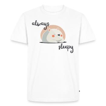 Sleeping Bear : un design amusant pour les fans fatigués - T-shirt Premium bio Homme - blanc - Devant - Nico (187cm)