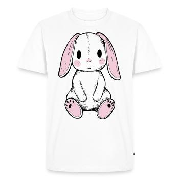 Cute Plush Bunny : un design mignon pour les fans - T-shirt Premium bio Homme - blanc - Devant - Nico (187cm)