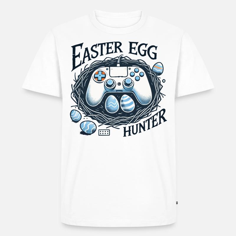 Gaming Osterei Jäger Controller Design - Männer Premium Bio T-Shirt - Weiß