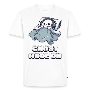 Mode fantôme activé - Chemise de nuit activée par le mode fantôme - T-shirt Premium bio Homme - blanc - Devant - Nico (187cm)
