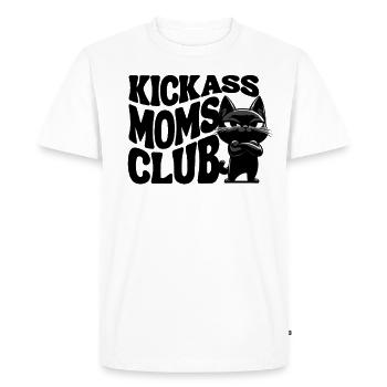 Kickass Moms Club - Cool Cat Loki pour la fête des mères - T-shirt Premium bio Homme - blanc - Devant - Nico (187cm)