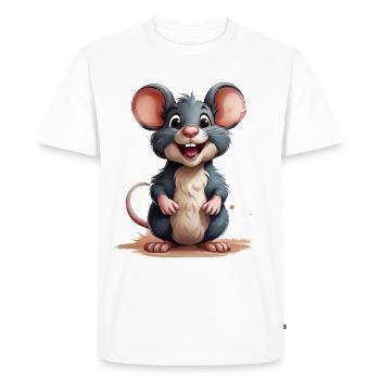 Mouse or rat - Men's Premium Organic T-Shirt - white - Front - Nico (187cm)