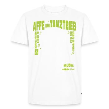 Bassblick Shirt: Gorilla Headphones in Turf Mode - Men's Premium Organic T-Shirt - white - Front - Nico (187cm)