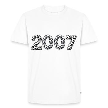 2007 Année de naissance - T-shirt Premium bio Homme - blanc - Devant - Nico (187cm)