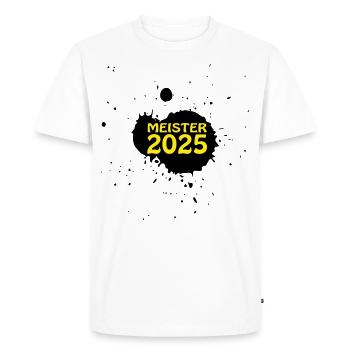 Meister 2025 Meisterschaft - Männer Premium Bio T-Shirt - Weiß - Vorne - Nico (187cm)