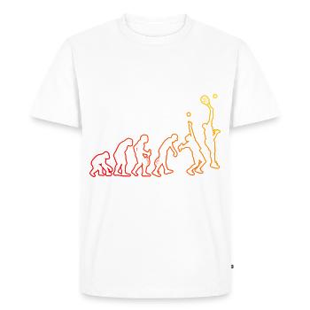 Paddle Court Raquette de padel femme homme Paddle Ten - T-shirt Premium bio Homme - blanc - Devant - Nico (187cm)