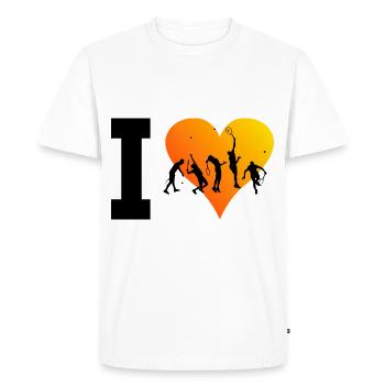 Tennis Play Tennis Men's Women's Tennis - Men's Premium Organic T-Shirt - white - Front - Nico (187cm)