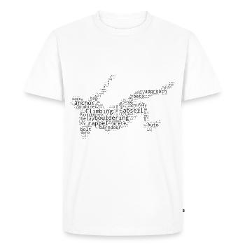 Escalade de bloc Escalade de bloc - T-shirt Premium bio Homme - blanc - Devant - Nico (187cm)