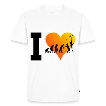 Sports de raquette Padel Hommes Femmes Paddle - T-shirt Premium bio Homme - blanc - Devant - Nico (187cm)