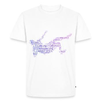 Bouldering Climbing Klettern Boulder Kletterer - Männer Premium Bio T-Shirt - Weiß - Vorne - Nico (187cm)