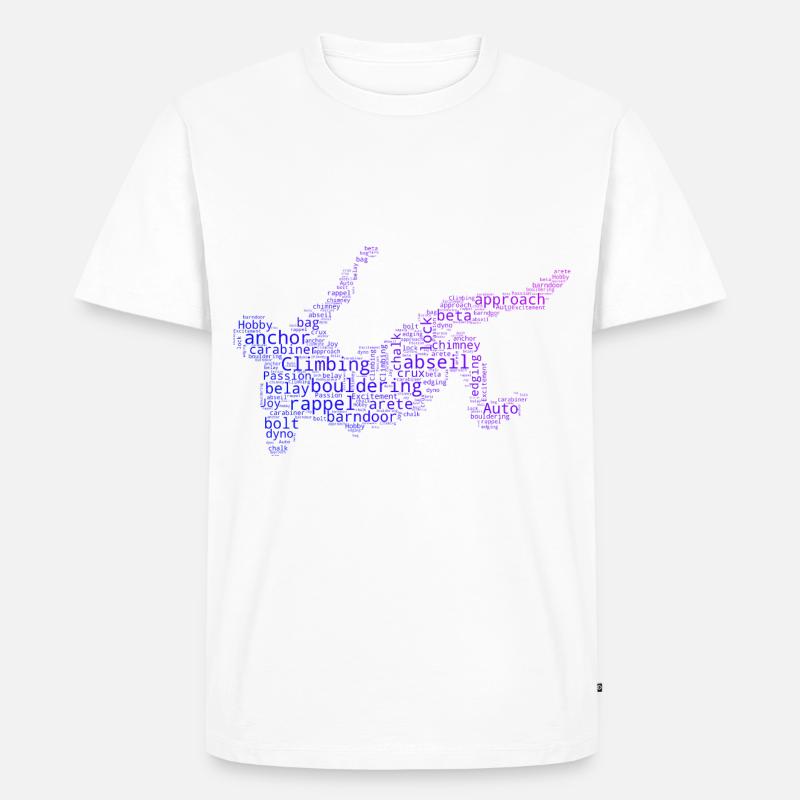 Bouldering Climbing Klettern Boulder Kletterer - Männer Premium Bio T-Shirt - Weiß