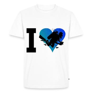 Diver Diver Diving Men Scuba Diver - Men's Premium Organic T-Shirt - white - Front - Nico (187cm)