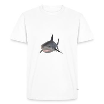 requin requin requin - T-shirt Premium bio Homme - blanc - Devant - Nico (187cm)