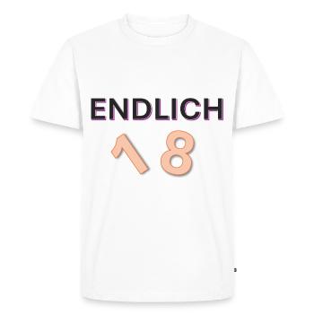 18 - Men's Premium Organic T-Shirt - white - Front - Nico (187cm)