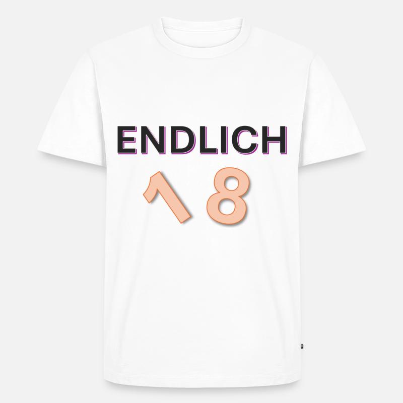 18 - Männer Premium Bio T-Shirt - Weiß