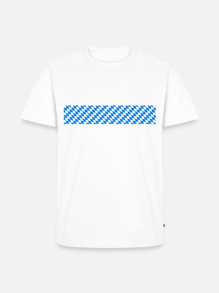 Bavarian Stripe - Männer Premium Bio T-Shirt - Weiß