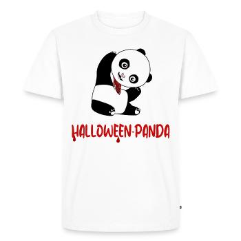 Halloween Panda - Men's Premium Organic T-Shirt - white - Front - Nico (187cm)