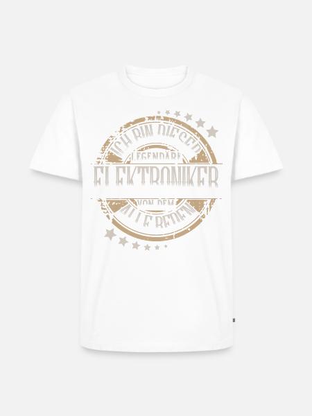 Elektroniker - Männer Premium Bio T-Shirt - Weiß