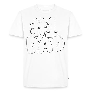 Dad number 1 - Men's Premium Organic T-Shirt - white - Front - Nico (187cm)