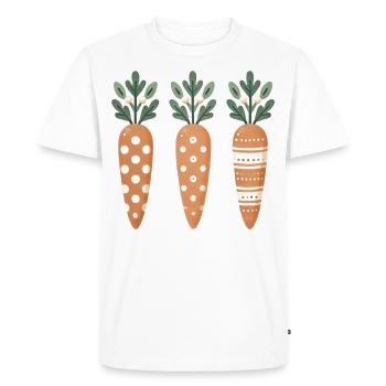 Mignon motif de carotte de Pâques - T-shirt Premium bio Homme - blanc - Devant - Nico (187cm)