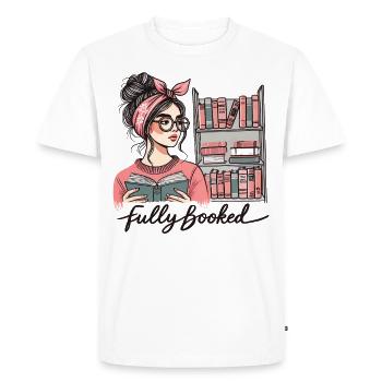 Design de fille de livre rétro pour les lecteurs fréquents - T-shirt Premium bio Homme - blanc - Devant - Nico (187cm)