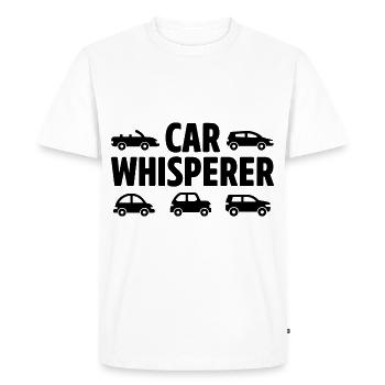 Car Whisperer Car Lover Car Mechanic Vehicle Techn - Men's Premium Organic T-Shirt - white - Front - Nico (187cm)
