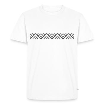 Abstract graphic jagged pattern - Men's Premium Organic T-Shirt - white - Front - Nico (187cm)
