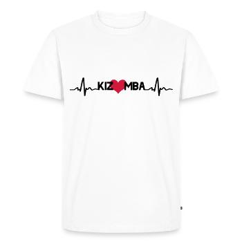 Kizomba Heart Black - T-shirt Premium bio Homme - blanc - Devant - Nico (187cm)