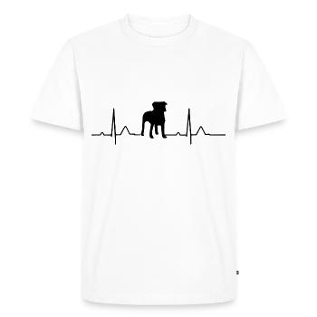 Coeur de chien - T-shirt Premium bio Homme - blanc - Devant - Nico (187cm)