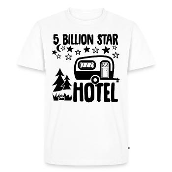 5 Billion Star Hotel Camping - Men's Premium Organic T-Shirt - white - Front - Nico (187cm)