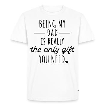 Drôle de cadeau de fête des pères - T-shirt Premium bio Homme - blanc - Devant - Nico (187cm)