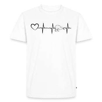 Kiwi Bird Heartbeat Kiwi Bird New Zealand Kiwi Bird - Men's Premium Organic T-Shirt - white - Front - Nico (187cm)