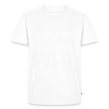 Jogger Runner Marathon Jogging Ski de fond - T-shirt Premium bio Homme - blanc - Devant - Nico (187cm)