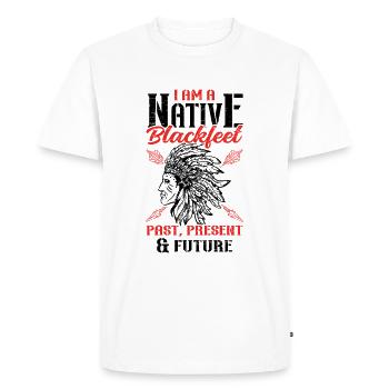 Native Blackfeet Indian Tribe The American - Men's Premium Organic T-Shirt - white - Front - Nico (187cm)