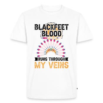 Blackfeet Blood Indian Tribe The American - Men's Premium Organic T-Shirt - white - Front - Nico (187cm)